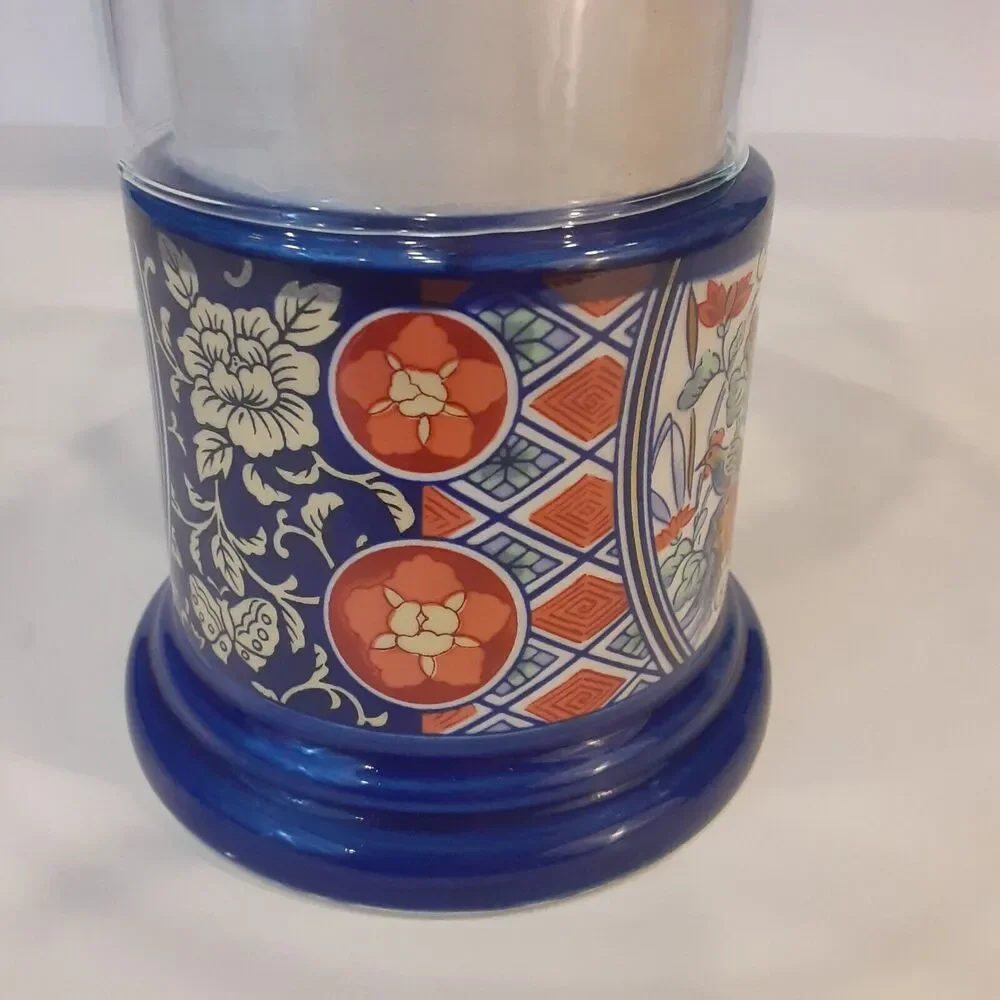 Vintage Hurricane Lamp Gailstyn-Sutton 1982 Chinoiserie Candle Timeless 10.5
